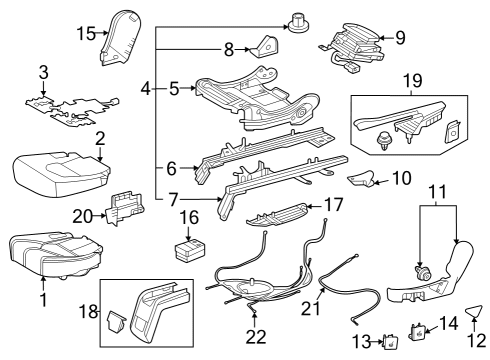 2024 Toyota Grand Highlander Second Row Seats Diagram 6 - Thumbnail