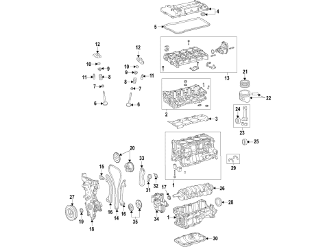 2018 Toyota C-HR Engine Parts, Mounts, Cylinder Head & Valves, Camshaft & Timing, Oil Pan, Oil Pump, Crankshaft & Bearings, Pistons, Rings & Bearings, Variable Valve Timing Diagram