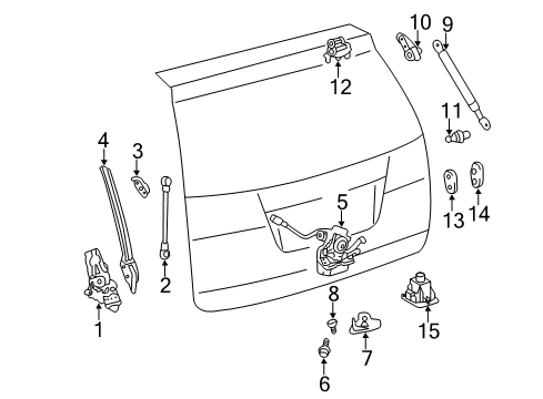 2020 Toyota Sienna Lift Gate Diagram