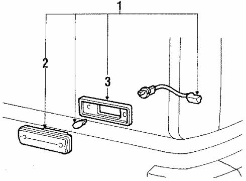 1986 Toyota Land Cruiser Rear Lamps - Side Marker Lamps Diagram