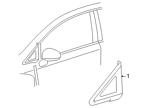 2014 Toyota Venza Pillars, Rocker & Floor - Glass & Hardware Diagram