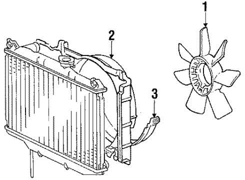 1984 Toyota Celica Cooling System, Radiator, Water Pump, Cooling Fan Diagram