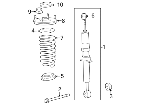 2024 Toyota Sequoia Struts & Components - Front  Diagram 4 - Thumbnail