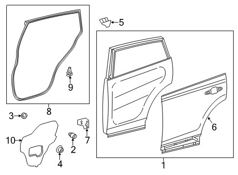 2015 Toyota RAV4 Rear Door Diagram
