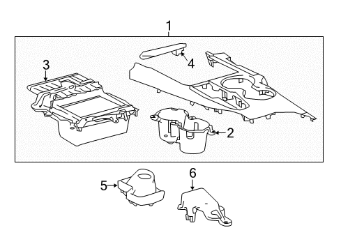 2018 Toyota Camry Compartment Box, Front Diagram for 58804-33A30