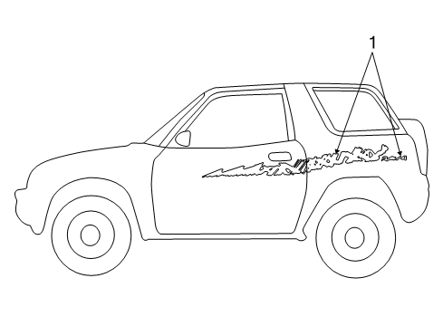 1999 Toyota RAV4 Stripe Tape Diagram 1 - Thumbnail