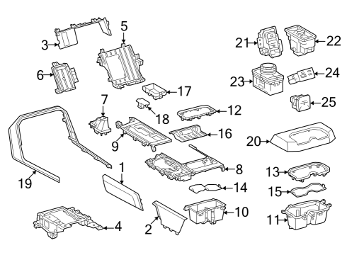 2024 Toyota Sequoia Console Diagram