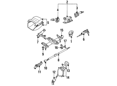 1996 Toyota Celica Clockspring Diagram for 84306-35011