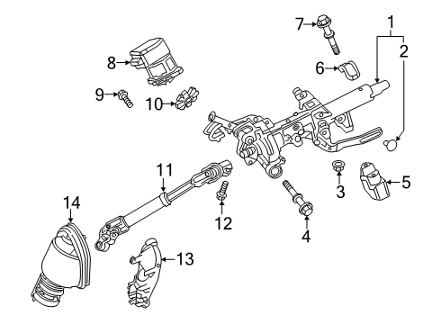 2022 Toyota Corolla Steering Column & Wheel, Steering Gear & Linkage Diagram 3 - Thumbnail