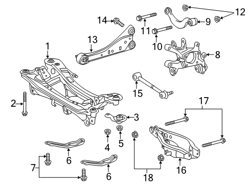 2014 Scion tC Arm Assembly, Trailing, Rear Driver Side Diagram for 48780-12140