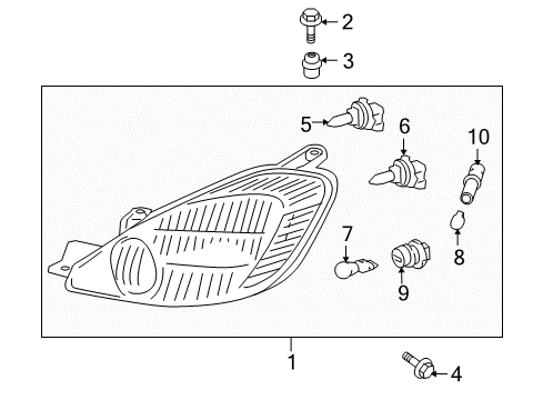 2004 Toyota Sienna Headlamps Diagram