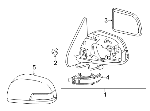 2022 Toyota Tacoma Outside Mirrors Diagram