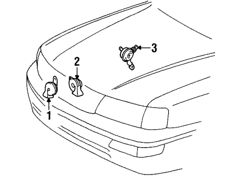 1999 Toyota Avalon Anti-Theft Components Diagram