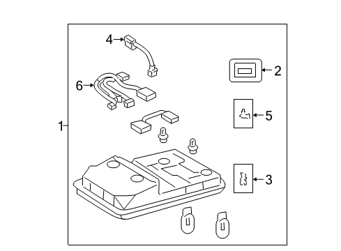 2019 Toyota 4Runner Overhead Console Diagram 1 - Thumbnail
