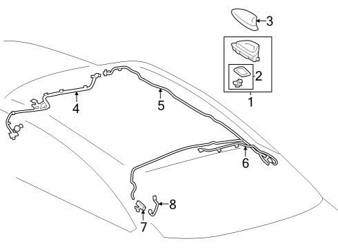 2023 Toyota Crown Antenna & Radio Diagram