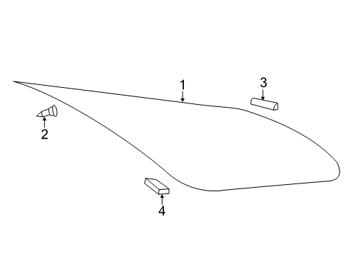 2024 Toyota GR Supra Glass - Lift Gate Diagram