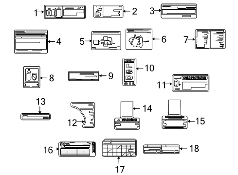 2014 Toyota Tacoma Information Labels Diagram