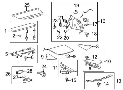 2014 Toyota Venza Interior Trim - Rear Body Diagram