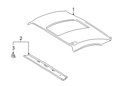 2001 Toyota MR2 Spyder Interior Trim - Removable Top Diagram