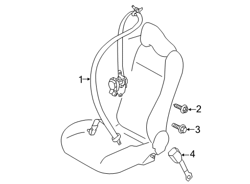 2016 Scion FR-S Seat Belt Diagram
