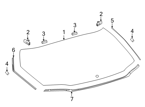 2021 Toyota C-HR Front Door Glass & Hardware Diagram 2 - Thumbnail