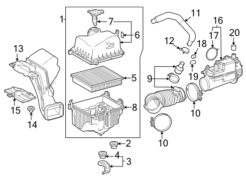 Bracket, Air Cleaner Diagram for 17119-25010