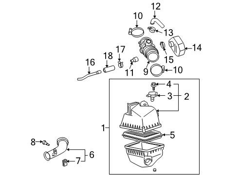 2004 Toyota Highlander Air Intake Diagram