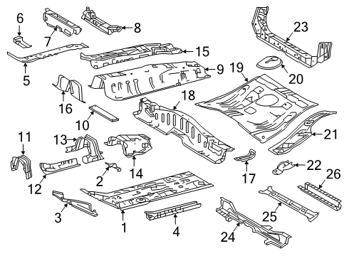 2022 Toyota Corolla Floor & Rails Diagram 3 - Thumbnail