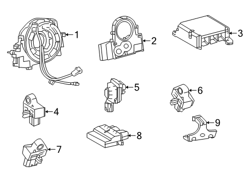 2020 Toyota Corolla Air Bag Components Diagram 3 - Thumbnail