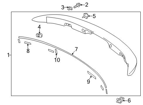 2018 Toyota Yaris Rear Spoiler Diagram