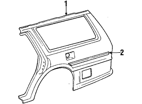 1990 Toyota Camry Quarter Panel & Components Diagram