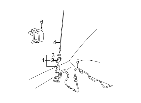 2004 Toyota RAV4 Antenna & Radio Diagram