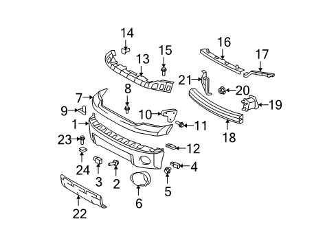 2007 Toyota Tundra Parking Sensor Diagram for 89341-33180-C0