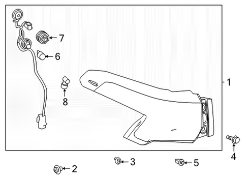 2022 Toyota Sienna Tail Lamps Diagram