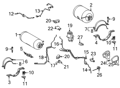 2018 Toyota Mirai Fuel System Components Diagram