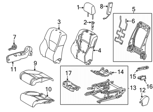 2023 Toyota Tundra Passenger Seat Components Diagram 1 - Thumbnail