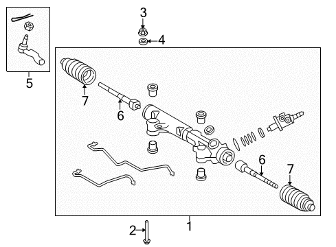 2020 Toyota Tundra Steering Column & Wheel, Steering Gear & Linkage Diagram 3 - Thumbnail