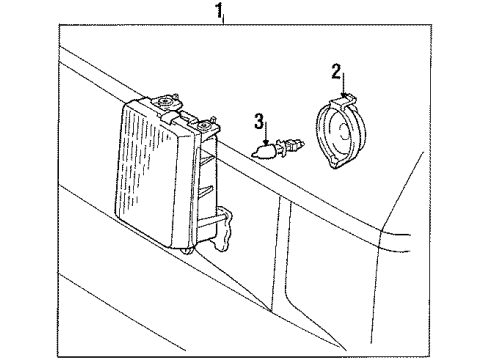 1985 Toyota Van Fog Lamp Assembly, Passenger Side Diagram for 81210-28010