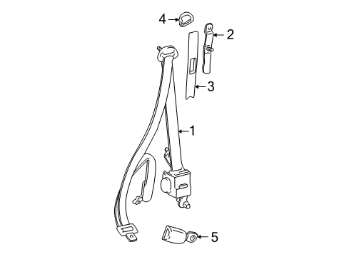 2004 Toyota RAV4 Seat Belt Diagram