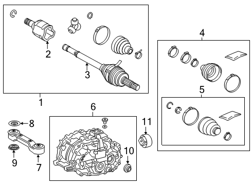 2023 Toyota RAV4 Prime Axle & Differential - Rear Diagram