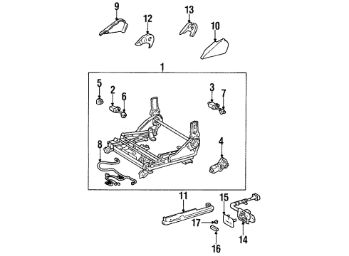 1999 Toyota Avalon Tracks & Components Diagram