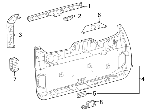 2024 Toyota Sequoia Interior Trim - Lift Gate Diagram