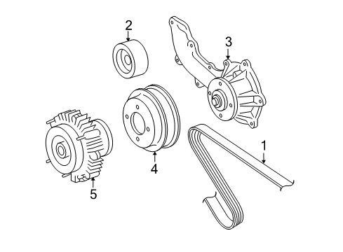 2014 Toyota Tacoma Water Pump, Belts & Pulleys Diagram