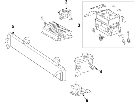 2016 Toyota Camry Hybrid Components, Battery, Cooling System Diagram