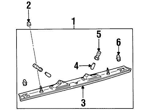 1996 Toyota Paseo License Lamps Diagram