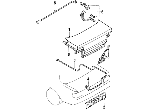 1992 Toyota Corolla Trunk Diagram