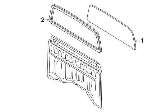1999 Toyota Tacoma Back Glass Diagram 1 - Thumbnail