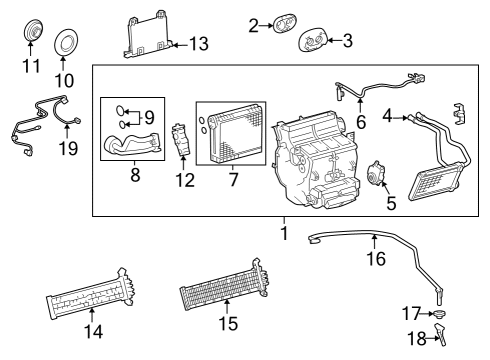 2024 Toyota Sequoia A/C Evaporator Components Diagram