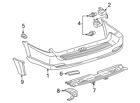 2005 Toyota Sequoia Rear Bumper Diagram