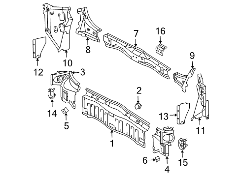 2004 Toyota Sienna Rear Body Diagram